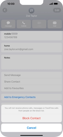 Press Block Contact.