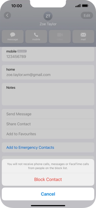 Press Block Contact.