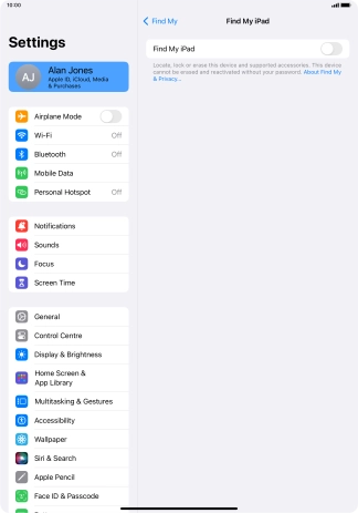 Press the indicator next to 