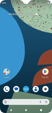 The flight mode icon shows that flight mode is turned on.