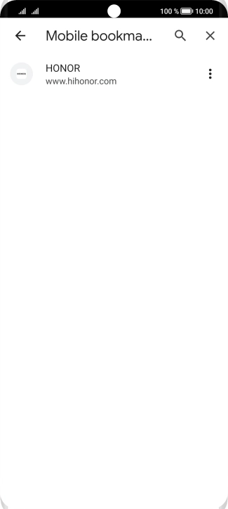 Press the required bookmark.