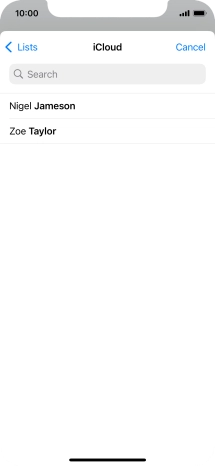 Press the required contact.