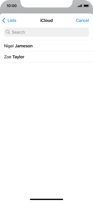 Press the required contact.