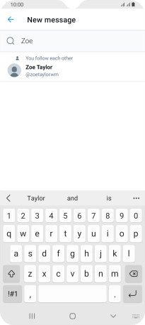 Key in the first letters of the recipient's name and press the required contact.