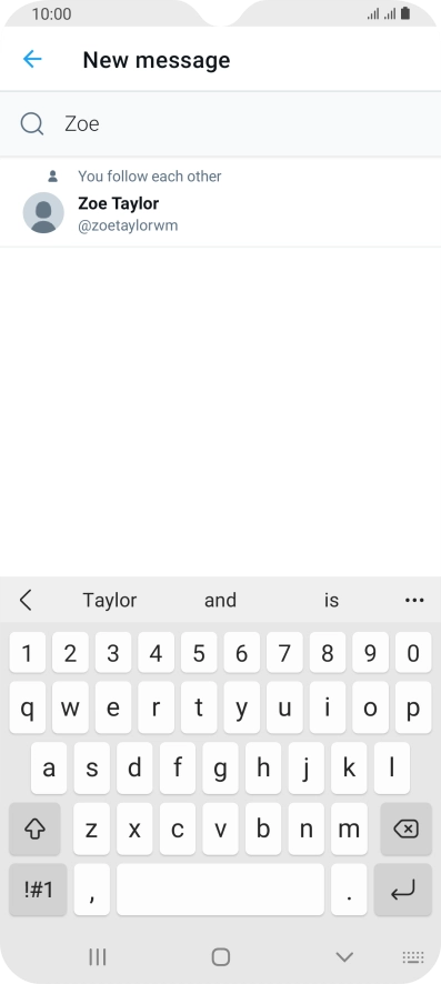 Key in the first letters of the recipient's name and press the required contact.