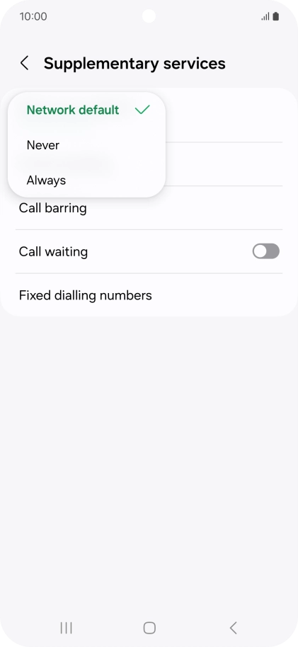 Press Always to turn on caller identification.