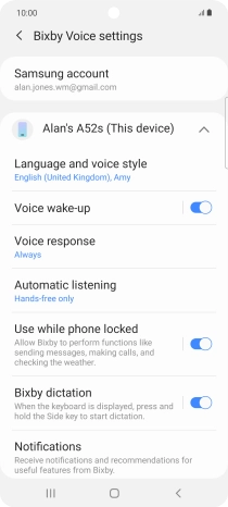 Follow the instructions on the screen to select the required settings.