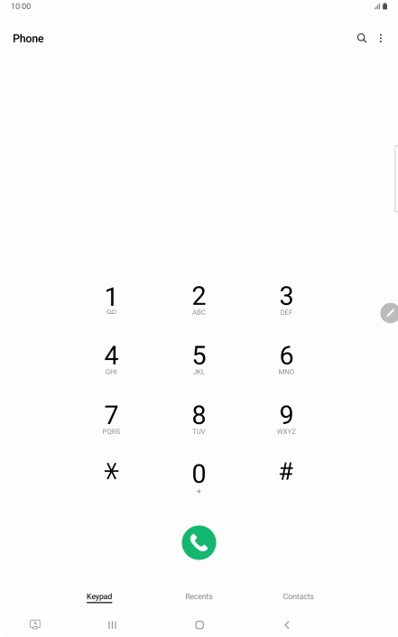 Press the menu icon.