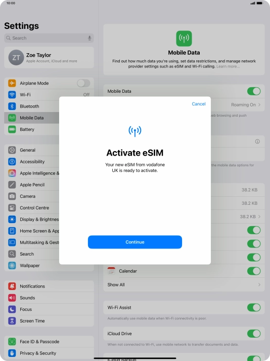 Press Continue. Press Continue.