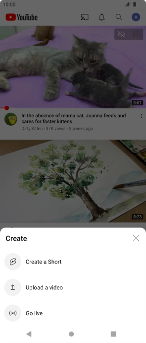Press Upload a video.