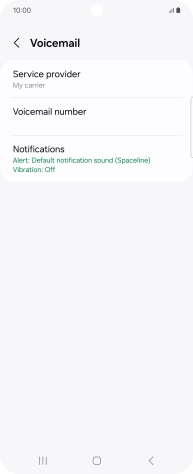 Press Voicemail number.