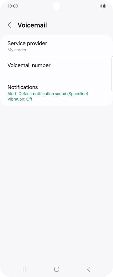 Press Voicemail number.