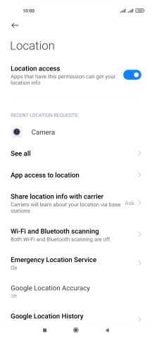Press App access to location.