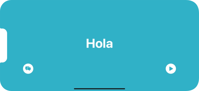 Press the split view icon to go back to display of both languages.