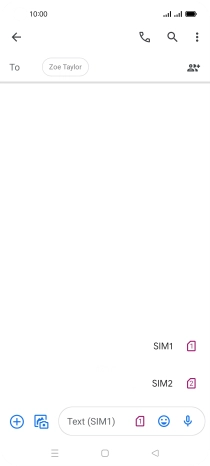 Press the required SIM.