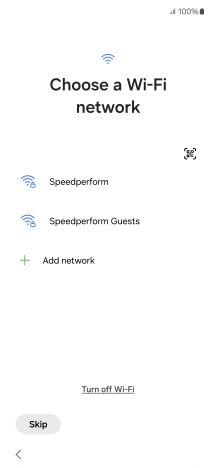 Press the required Wi-Fi network.