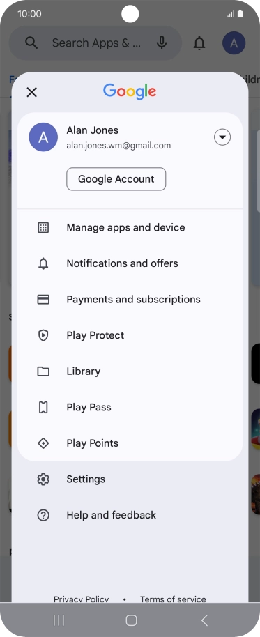 Press Manage apps and device.