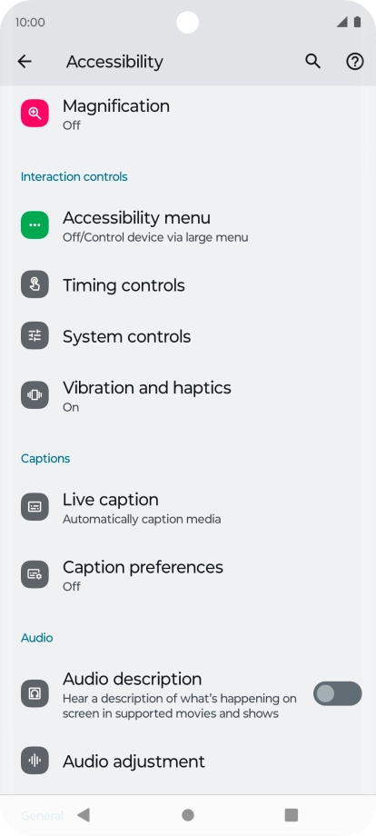 Press the required category below 