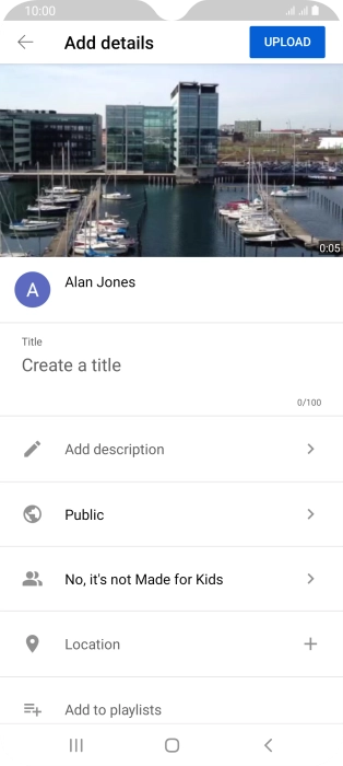 Press the field below 