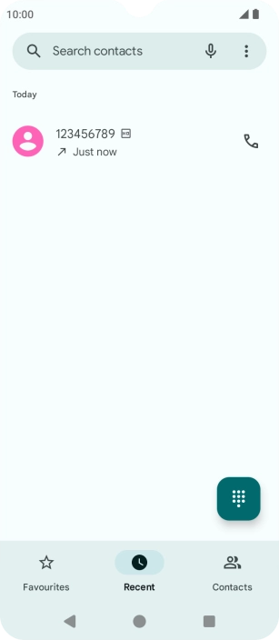 Press and hold the required number.