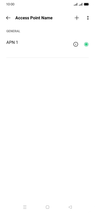 Press the new data connection icon.