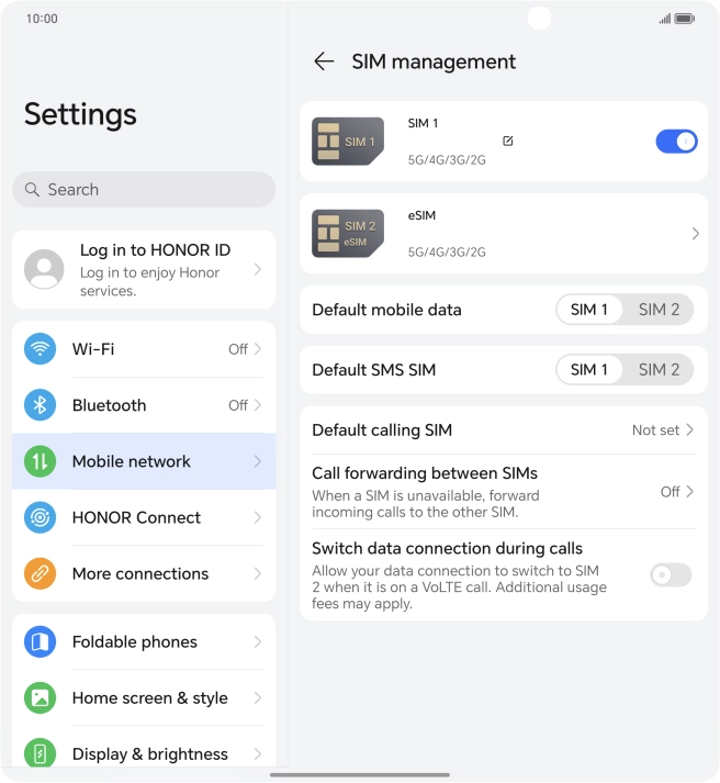 Press the required price plan.
