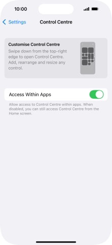 Press the indicator next to 