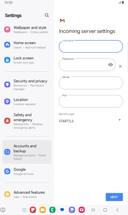 Press the field below 