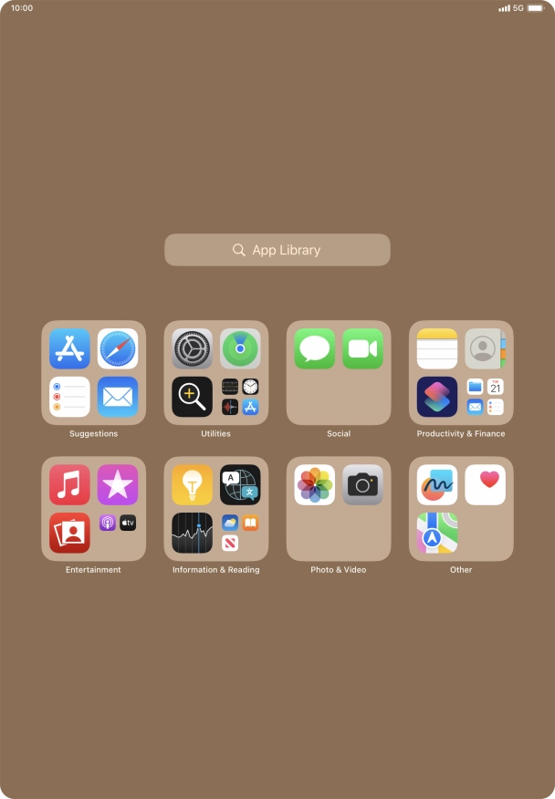 Press the required app.