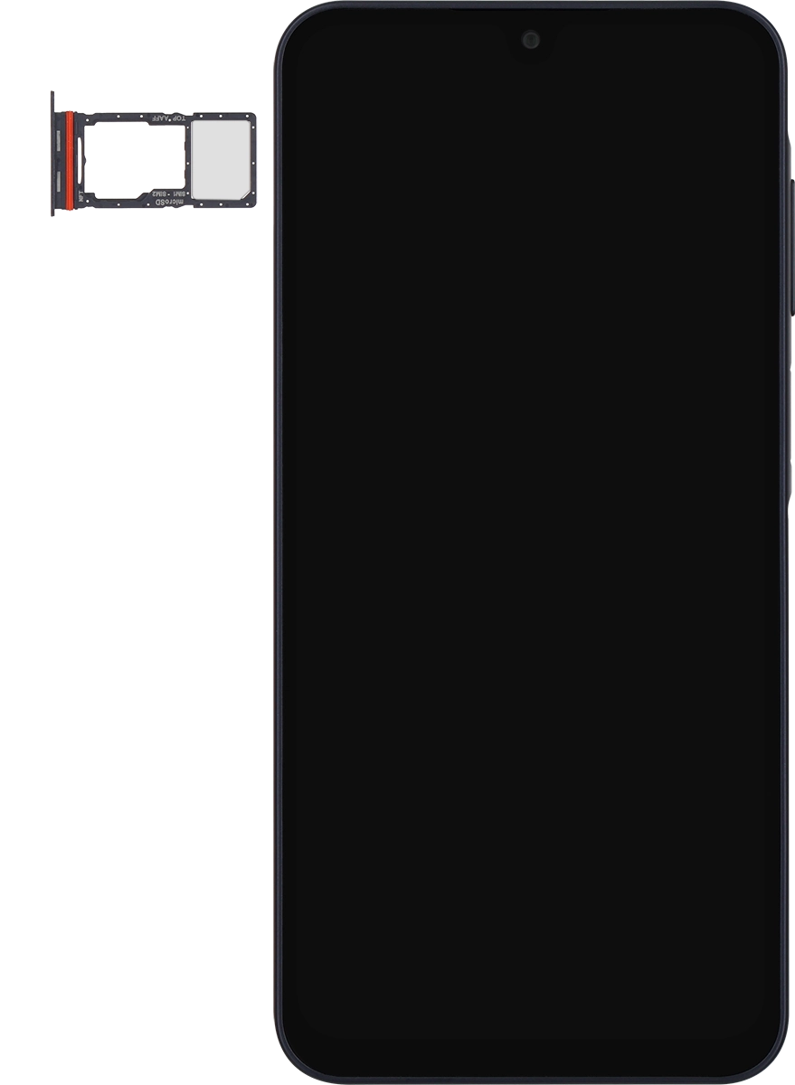 Turn the memory card so the angled corner of the memory card matches the angled corner of the memory card holder and place the card in the holder.