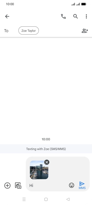 Press the send icon.