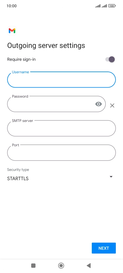 Press the field below 