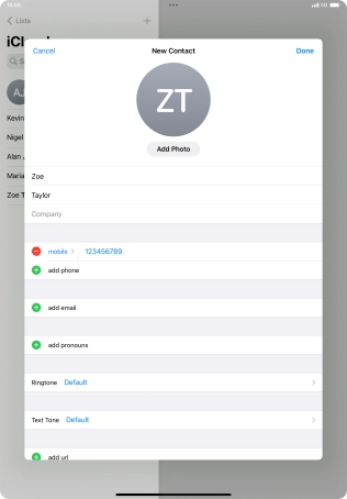 Press Done. Press Done.