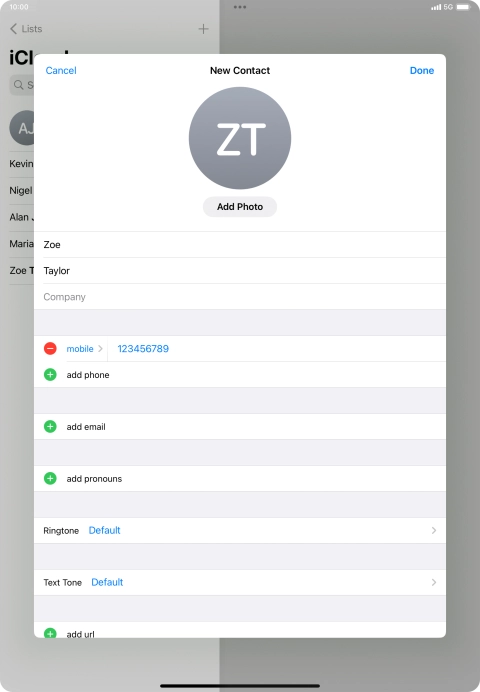 Press Done. Press Done.