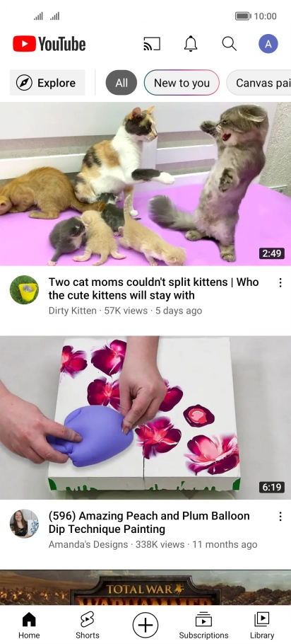 Press the upload icon.