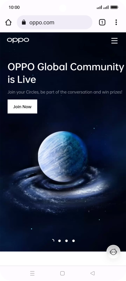 Press the menu icon.