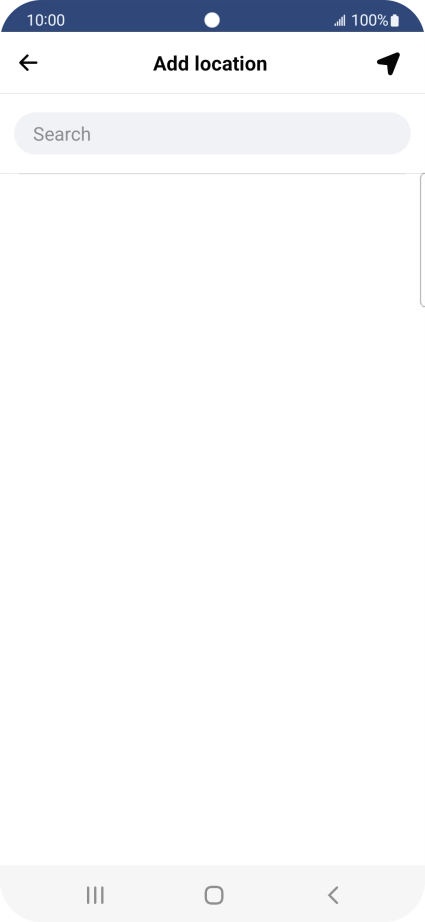 Press the search field and key in the required search word.