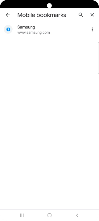 Press the required bookmark.