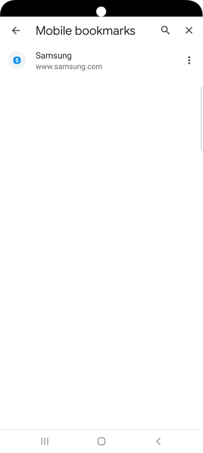 Press the required bookmark.