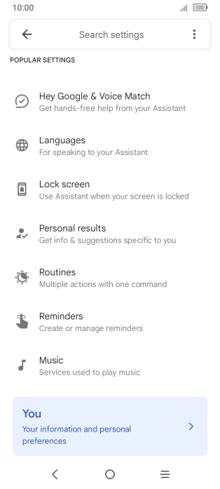 Press Hey Google & Voice Match.