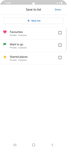 Press the required setting.