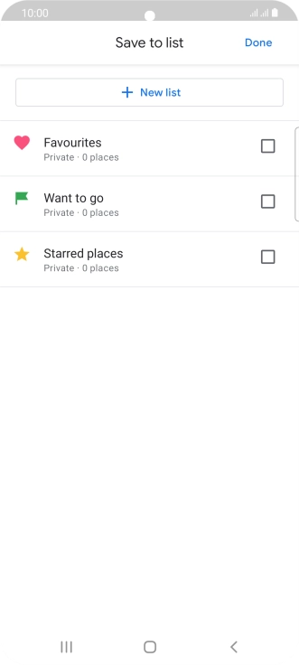 Press the required setting.