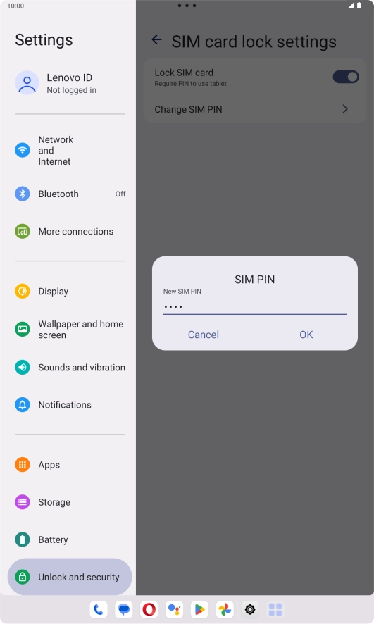Key in a new four-digit PIN and press OK.