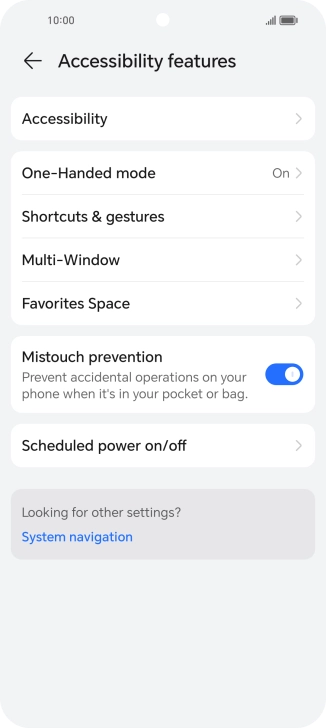 Press Accessibility.