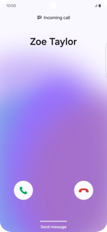 Press and drag the accept call icon right.