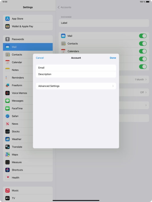 Press Advanced Settings.
