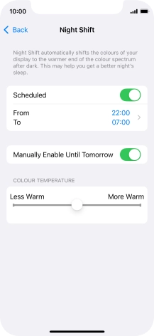 Press and drag the indicator below 