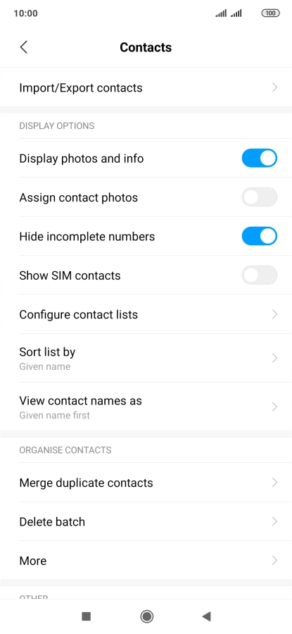 Press Merge duplicate contacts.