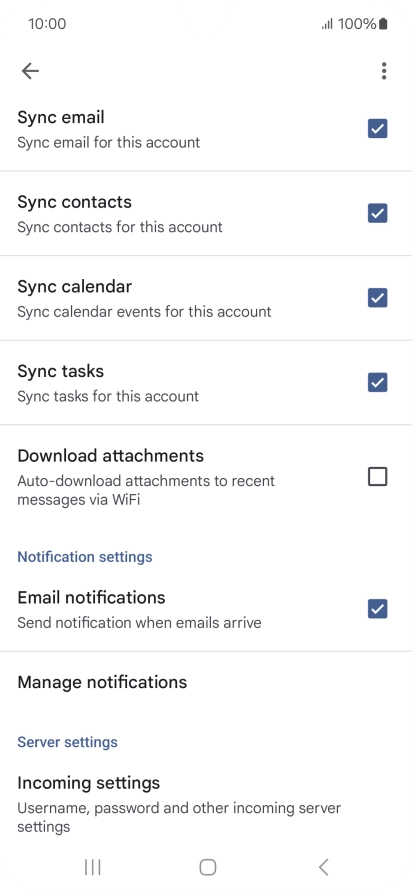 Press the field next to 