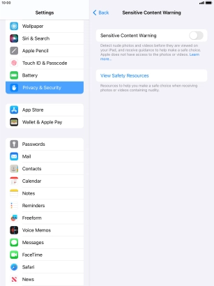Press the indicator next to 